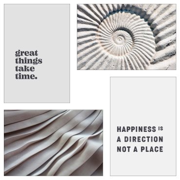 YLLEVAD, art card 4 pack/great things take time, 10x15 cm, 605.544.03