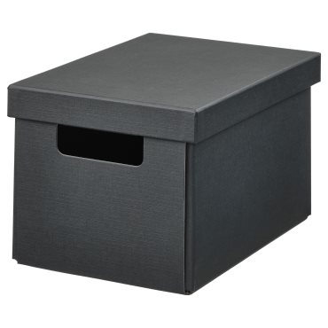 FJÄDERHARV, storage box with lid, 18x25x16 cm, 605.968.94
