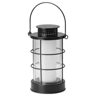 STRÅLA, lantern with bult in LED light source/outdoor/battery-operated, 605.993.69