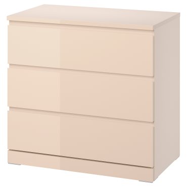 MALM, συρταριέρα με 3 συρτάρια, 80x78 cm, 606.045.73