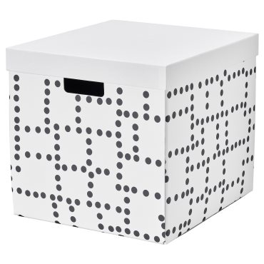 FJÄDERHARV, storage box with lid, 32x35x31 cm, 606.201.01