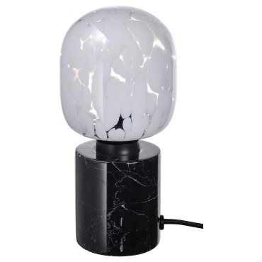 MARKFROST/MOLNART, table lamp with light bulb/tube-shaped/marble, 694.945.65