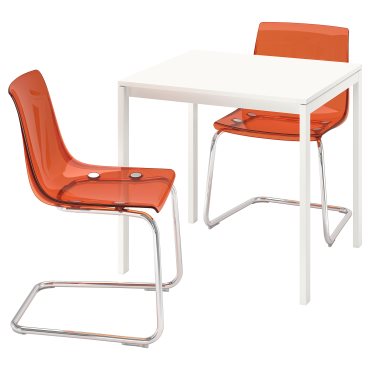 MELLTORP/TOBIAS, table and 2 chairs, 75x75 cm, 694.992.71