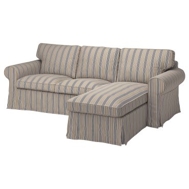 EKTORP, 3-seat sofa with chaise longue, 695.090.34