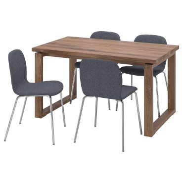 MORBYLANGA/KARLPETTER, τραπέζι και 4 καρέκλες, 140x85 cm, 695.167.70
