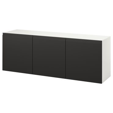 BESTÅ, wall-mounted cabinet combination, 180x42x64 cm, 695.693.44