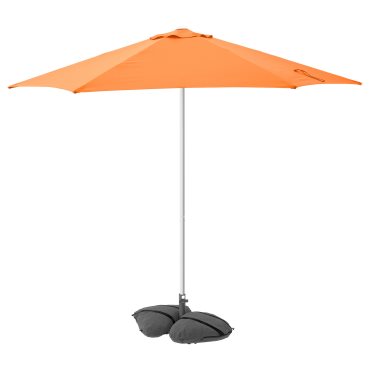 HÖGÖN/IGGÖN, parasol with base, 270 cm, 695.762.07