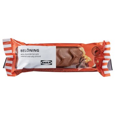 BELONING, milk chocolate bar with caramel and salty almond filling/Rainforest Alliance Certified, 45 g, 705.251.70