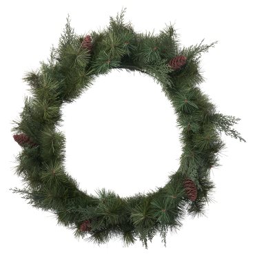 VINTERFINT, artificial wreath/in/outdoor/pine cone, 60 cm, 705.621.34