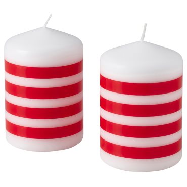 VINTERFINT, unscented pillar candle, 10 cm, 705.771.59