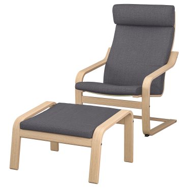 POÄNG, armchair and footstool, 794.843.11