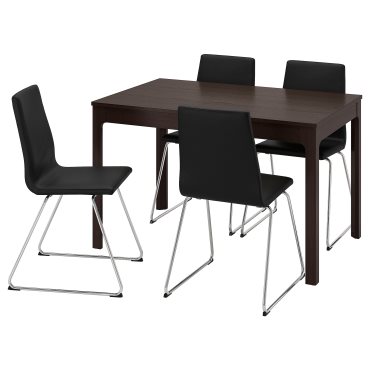 EKEDALEN/LILLANAS, table and 4 chairs, 120/180 cm, 794.951.35