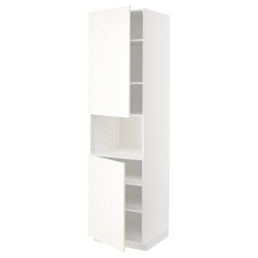 METOD, high cabinet for microwave with 2 doors/shelves, 60x60x220 cm, 795.073.79
