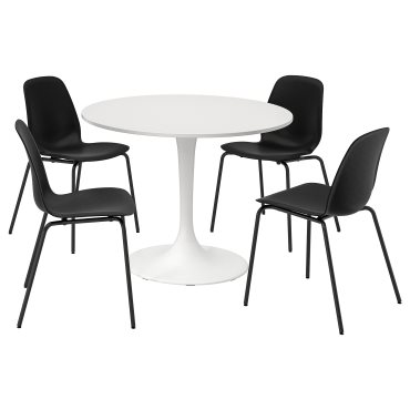 DOCKSTA/LIDAS, table and 4 chairs, 103 cm, 795.090.62