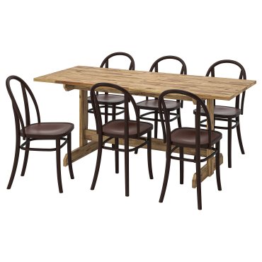 NACKANAS/SKOGS, τραπέζι και 6 καρέκλες, 180 cm, 795.282.54