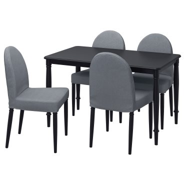 DANDERYD/DAND, table and 4 chairs, 130 cm, 795.442.92