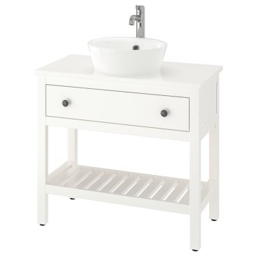 HEMNES/KATTEVIK, open wash-stand with drawer/wash-basin/tap, 82x48x91 cm, 795.467.57