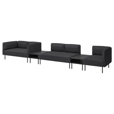 LILLEHEM, 5-seat modular sofa with side table, 795.534.65