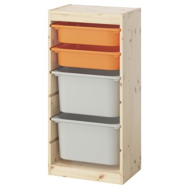 TROFAST, storage combination with boxes, 44x30x91 cm, 795.754.34
