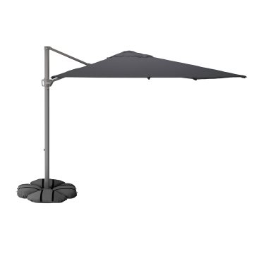 SEGLARÖ/IGGÖN, parasol hanging with base, 330x240 cm, 795.762.21