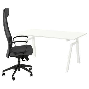 TROTTEN/MARKUS, desk and chair/electric, 160x80 cm, 796.274.09