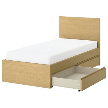STORKLINTA, bed frame with 2 storage boxes, 90x200 cm, 796.283.62