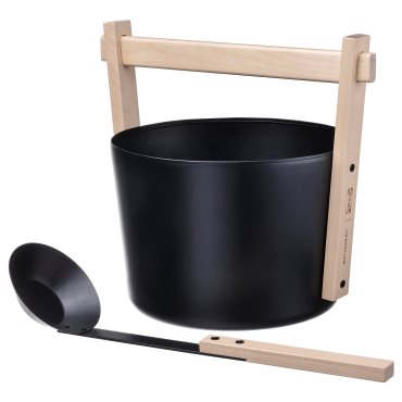 BASTUA, sauna bucket with ladle, 9 l, 805.425.41