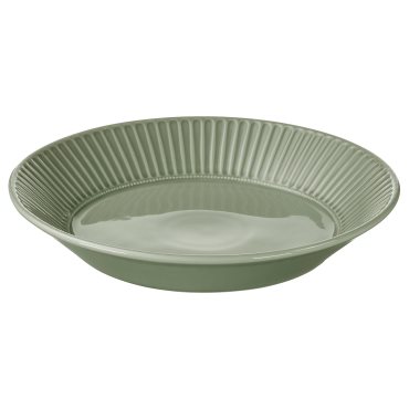 STRIMMIG, serving plate stoneware, 29 cm, 805.707.46