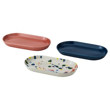 RÖDSNULTRA, serving plate/3 pack, 20x11 cm, 806.045.05
