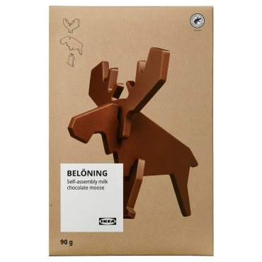 BELONING, milk chocolate moose self-assembly/RAC certified 90 g, 806.096.64