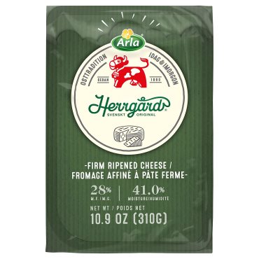 ARLA, κίτρινο ημίσκληρο τυρί 28%, herrgard, 310 g, 806.128.93