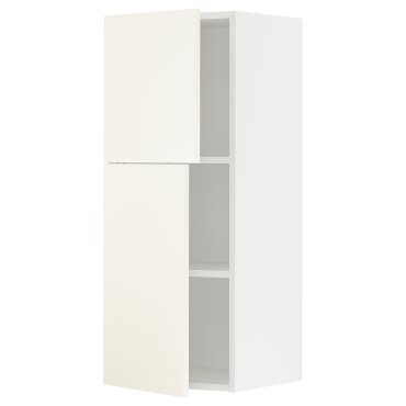 METOD, wall cabinet with shelves/2 doors, 40x100 cm, 895.072.65
