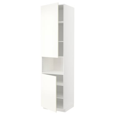 METOD, high cabinet for microwave with 2 doors/shelves, 60x60x240 cm, 895.073.93