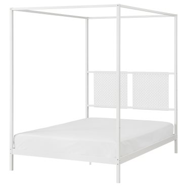VITARNA, four-poster bed frame/pegboard, 140x200 cm, 895.563.26