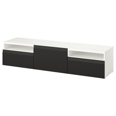 BESTÅ, TV bench with door/drawers soft closing, 180x42x39 cm, 895.689.23