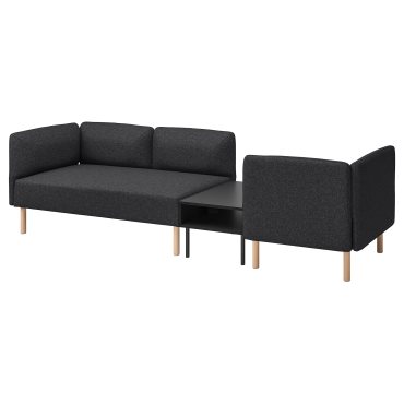 LILLEHEM, 3-seat modular sofa with side table, 895.697.48