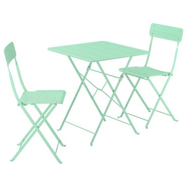 table and 2 folding chairs/outdoor, 65x65 cm, 895.730.24