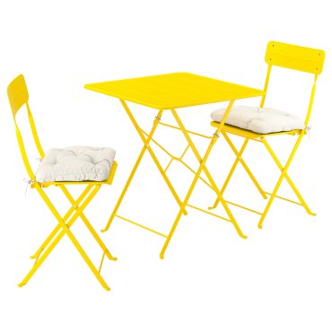 table and 2 folding chairs/outdoor, 65x65 cm, 895.732.55