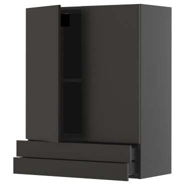METOD/KNIVSHULT, wall cabinet with 2 doors/2 drawers, 80x100 cm, 895.885.15