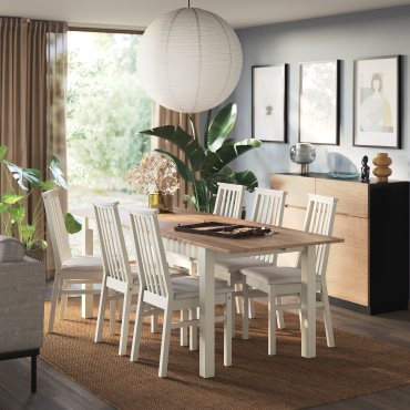 ÅLHULT / ÅLHULT, table and 6 chairs, 170/220x80 cm, 896.101.06