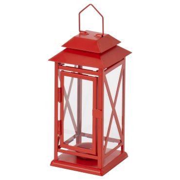 VINTERFINT, lantern for pillar candle in/out, 22 cm, 906.048.21