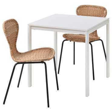 MELLTORP/ALVSTA, τραπέζι και 2 καρέκλες, 75x75 cm, 994.907.64