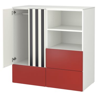 SMASTAD/PLATSA, storage combination with 3 drawers, 120x57x123 cm, 995.498.92