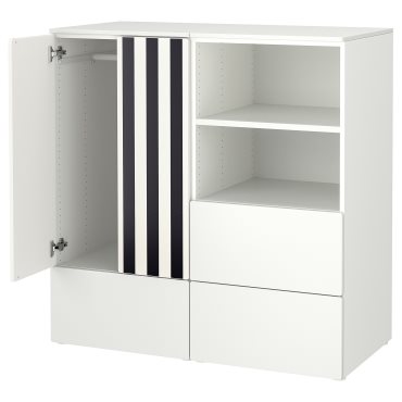 SMASTAD/PLATSA, storage combination with 3 drawers, 120x57x123 cm, 995.499.05