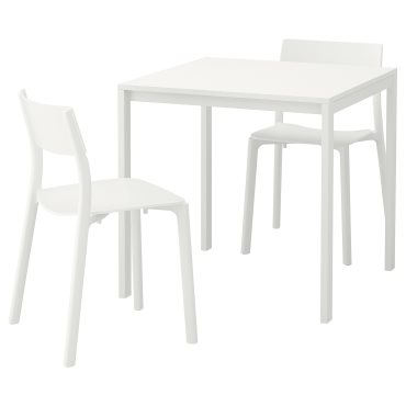 MELLTORP/JANIN, τραπέζι και 2 καρέκλες, 75x75 cm, 995.564.82