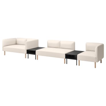 LILLEHEM, 5-seat modular sofa with side table, 995.697.43