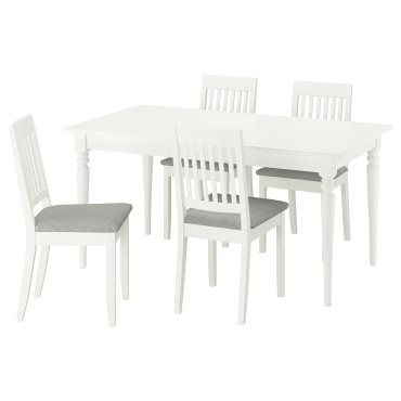 ROSENTORP/NÄSIN, τραπέζι και 4 καρέκλες, 155/215x87 cm, 996.101.39