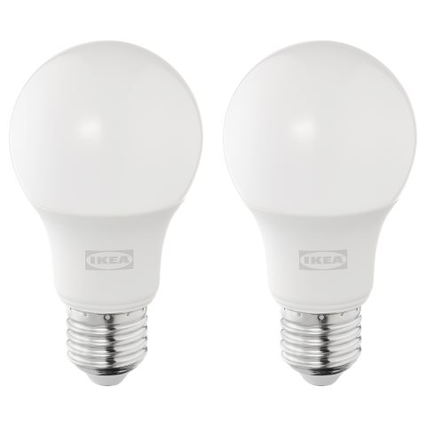 SOLHETTA, λαμπτήρας LED E27 470 lumen, 2 τεμ. 2700 K, 505.914.82