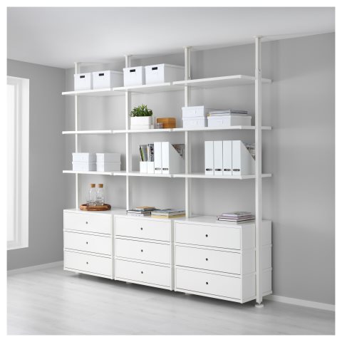 ELVARLI, open storage combination, 258x51x222-350 cm, 091.878.09 - IKEA Greece ELVARLI, open storage combination, 258x51x222-350 cm, 091.878.09