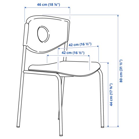STOLJAN, Σκελετός καρέκλας με πλάτη, 102.278.90 - IKEA Ελλάδα STOLJAN, Σκελετός καρέκλας με πλάτη, 102.278.90